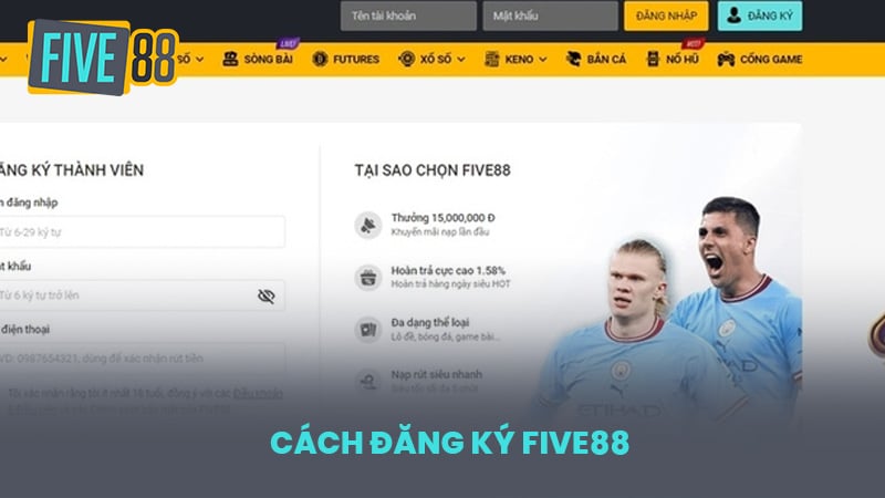Cách Đăng Ký FIVE88